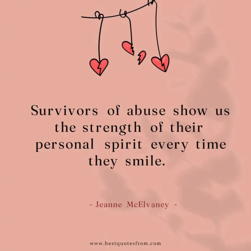 Quote for survivors of abuse by Jeanne McElvaney